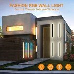 Modern Waterproof LED Outdoor Wall Lights (2-Pack)