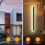Modern Waterproof LED Outdoor Wall Lights (2-Pack)