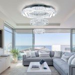 Modern Crystal Flush Mount Ceiling Chandelier Light