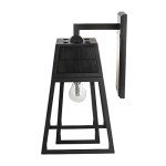 Aria Black Aluminum Solar Wall Light