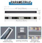 Wahomere 47.1-Inch Black Outdoor LED Wall Light
