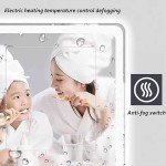 Backlit Defogging Makeup Wall Mirror with Dimmable LED