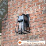 Aria Black Aluminum Solar Wall Light