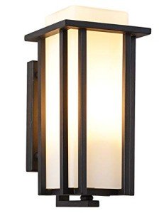 EERU Large Outdoor Wall Lantern - Black Finish
