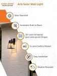 Aria Black Aluminum Solar Wall Light