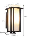 EERU Large Outdoor Wall Lantern - Black Finish