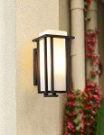 EERU Large Outdoor Wall Lantern - Black Finish