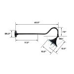 GAMA SONIC Adjustable Black Solar Wall Light