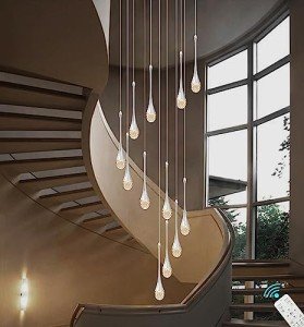 Elegant Crystal Chandelier for High Ceilings