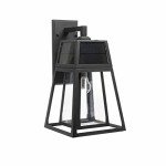 Aria Black Aluminum Solar Wall Light