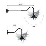GAMA SONIC Adjustable Black Solar Wall Light