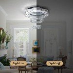 Modern Crystal Flush Mount Ceiling Chandelier Light