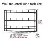 Wall-Mounted Wine Rack with LED Light and Glass Holder