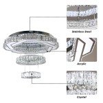 Modern Crystal Flush Mount Ceiling Chandelier Light