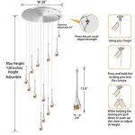 Elegant Crystal Chandelier for High Ceilings