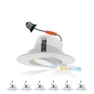 NUWATT 4" Adjustable LED Retrofit Downlight (6 Pack)