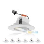 NUWATT 4" Adjustable LED Retrofit Downlight (6 Pack)