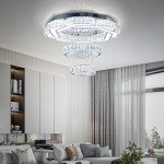 Modern Crystal Flush Mount Ceiling Chandelier Light