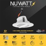 NUWATT 4" Adjustable LED Retrofit Downlight (6 Pack)