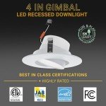 NUWATT 4" Adjustable LED Retrofit Downlight (6 Pack)
