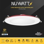 12 Pack 6-Inch Dimmable Ultra-Thin LED Downlight