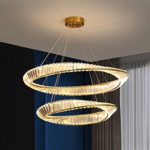 Modern Dimmable LED Crystal Chandelier Pendant Light