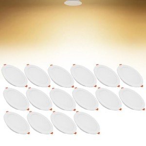 24W Ultra Slim LED Recessed Ceiling Spotlights - 16 Pack