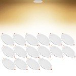 24W Ultra Slim LED Recessed Ceiling Spotlights - 16 Pack