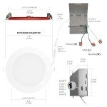 12 Pack 6-Inch Dimmable Ultra-Thin LED Downlight