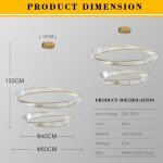 Modern LED Crystal Double Ring Chandelier