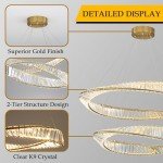 Modern LED Crystal Double Ring Chandelier