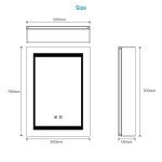 Tokvon® LED Backlit Bathroom Mirror Cabinet 500x700mm