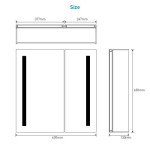 Tokvon® LED Mirrored Bathroom Cabinet with Motion Sensor