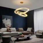 Modern LED Crystal Double Ring Chandelier