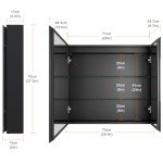 LED Bathroom Medicine Cabinet with Mirror and Lights