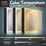 LED Bathroom Medicine Cabinet with Mirror and Lights