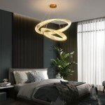 Modern LED Crystal Double Ring Chandelier