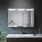 Stylish Wall-Mounted Bathroom Cabinet with LED Lighting
