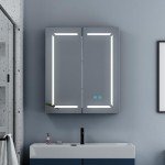 Black LED Bathroom Mirror Cabinet with Shaver Socket