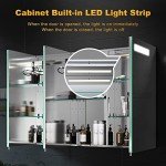 Stylish Wall-Mounted Bathroom Cabinet with LED Lighting