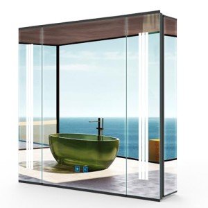 LED Bathroom Mirror Cabinet with Demister and Shaver Socket