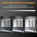 Stylish Wall-Mounted Bathroom Cabinet with LED Lighting