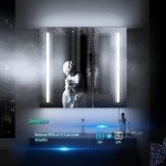 Tokvon® Black Wall-Mounted LED Mirror Cabinet
