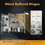 Stylish Wall-Mounted Bathroom Cabinet with LED Lighting