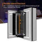 Black LED Bathroom Mirror Cabinet with Shaver Socket