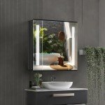 LED Bathroom Mirror Cabinet with Demister and Shaver Socket