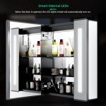 LED Bathroom Mirror Cabinet with Demister and Shaver Socket