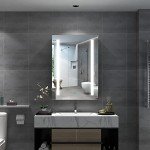 Quavikey® LED Bathroom Mirror Cabinet with Shelf