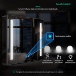 LED Bathroom Mirror Cabinet with Demister and Shaver Socket
