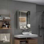 Quavikey® Wall-Mounted Bathroom Mirror Cabinet with Lights
